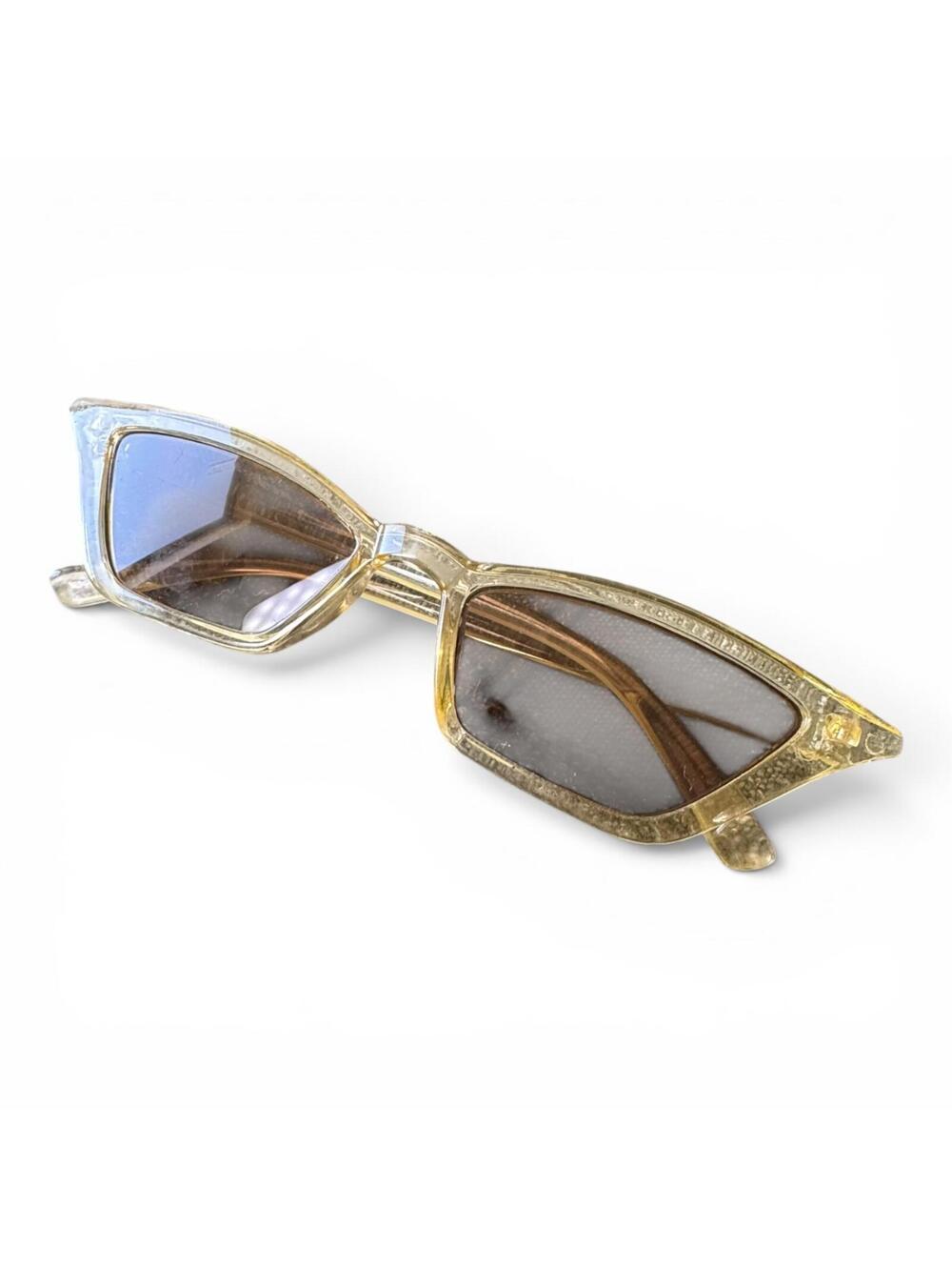 Small Cat Eye Sunglasses Vintage Square Shade Women Eyewear GC